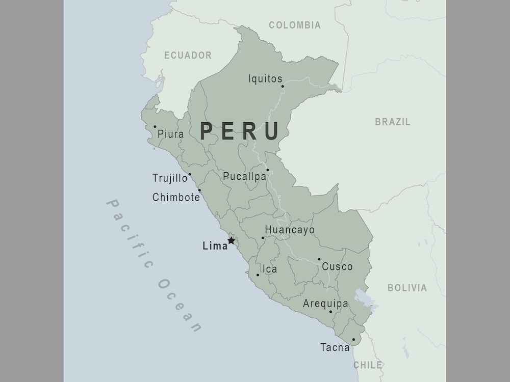 kort over Peru
